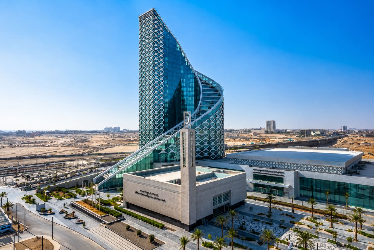 A landmark high-rise tower in Saudi Arabia